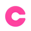 C-shaped clip-on earrings with round geometric shape and matte coarse finish in assorted candy colours.