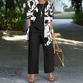 Women's blue three-piece casual suit with coat, vest, and trousers in Japanese Korean style.