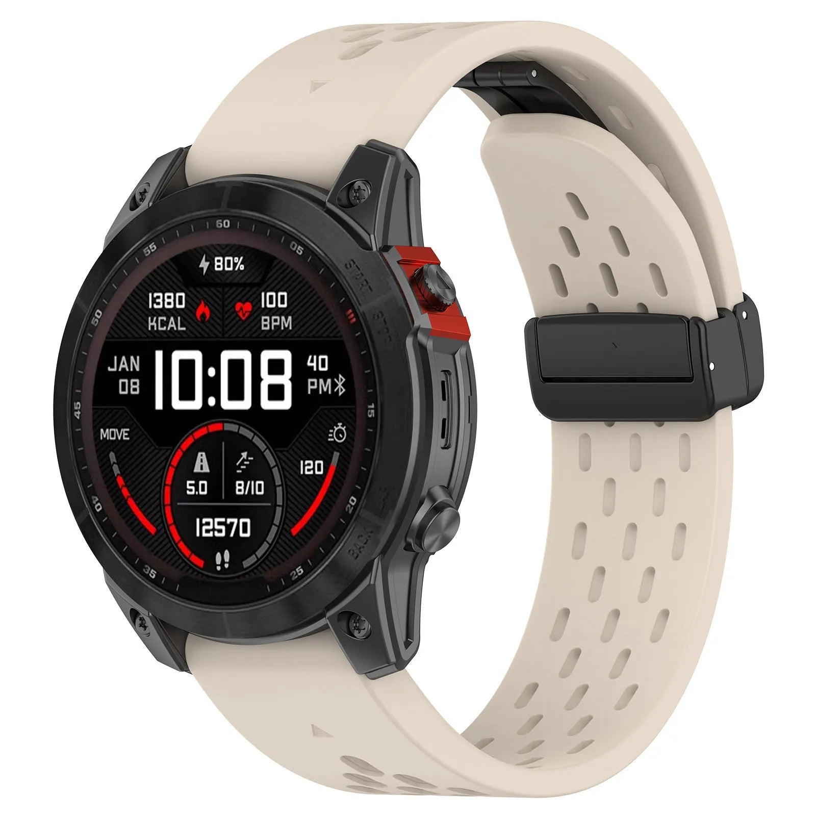 Quick-release watch strap for Garmin Fenix and Jiaming models in multiple colour options