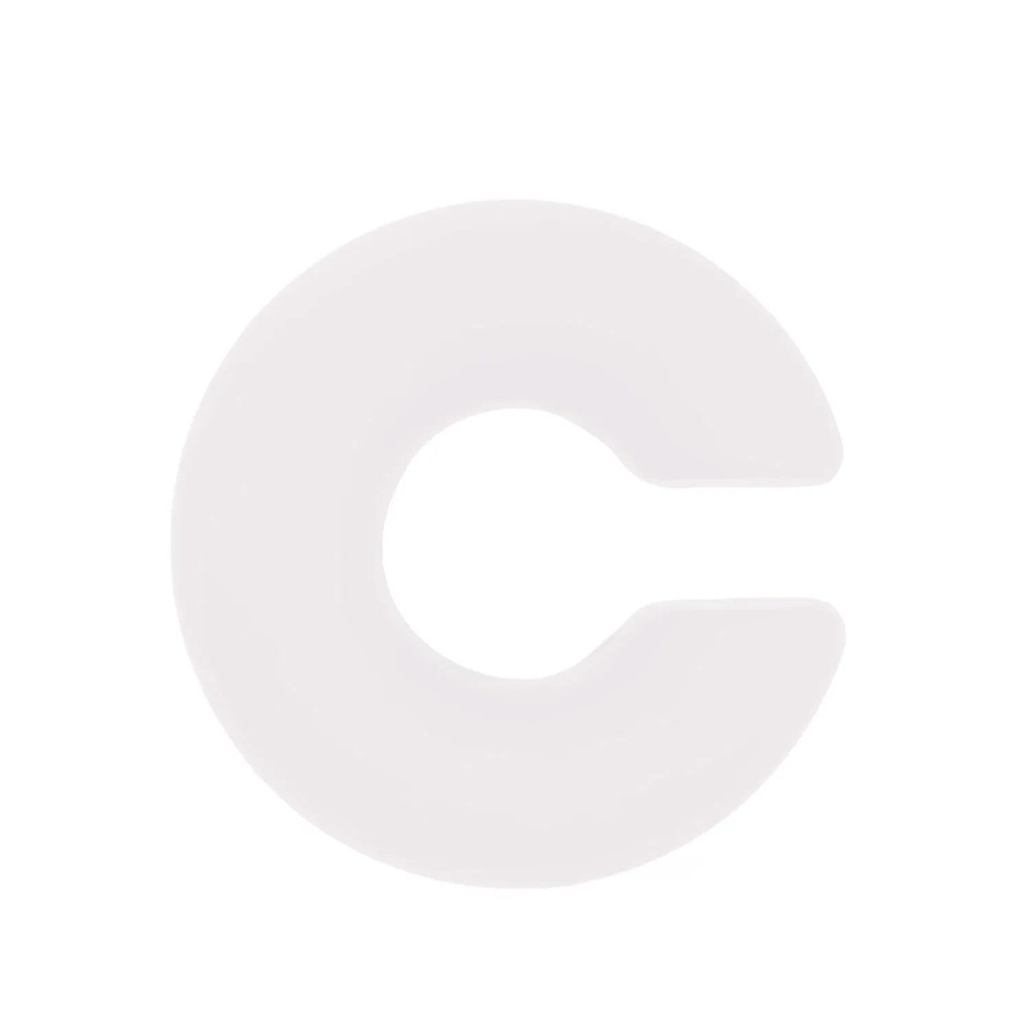 C-shaped clip-on earrings with round geometric shape and matte coarse finish in assorted candy colours.