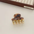 Women's retro acetate hair barrettes with metal grip in R08 colour variations