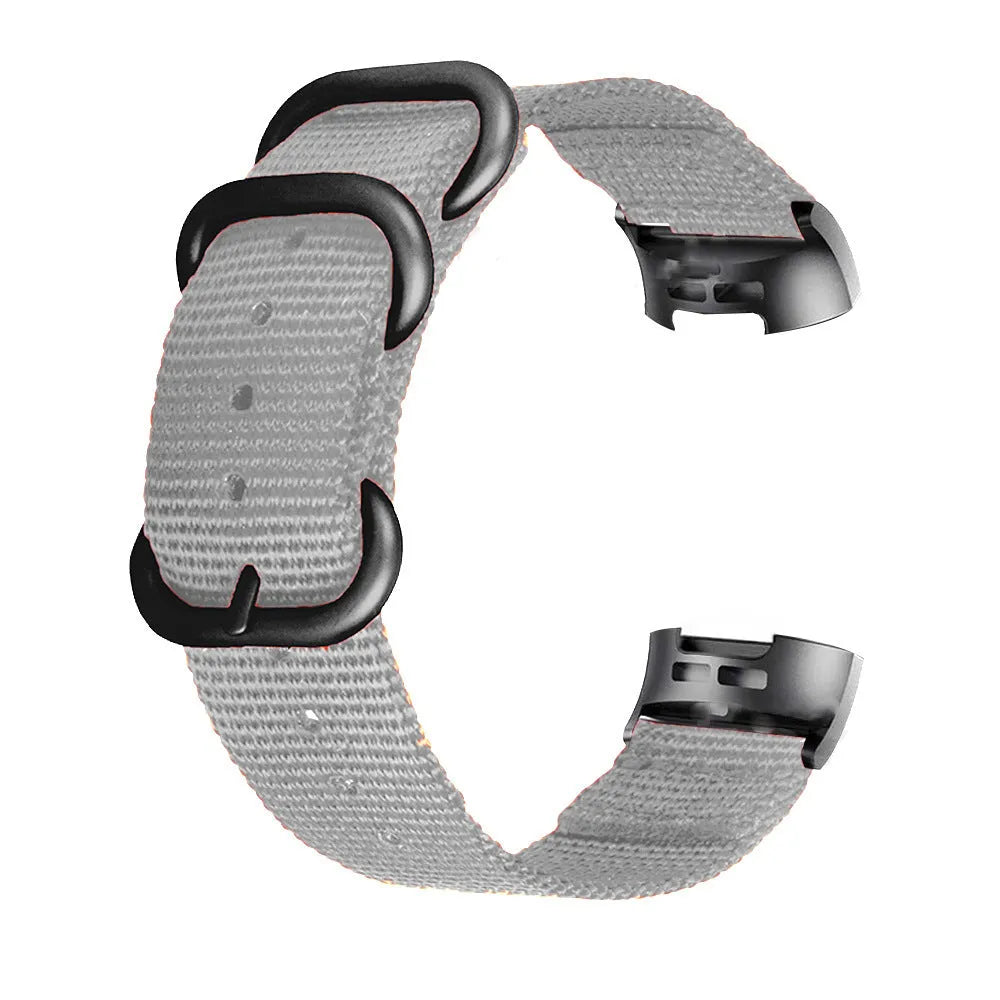 Fitbit Charge replacement nylon strap with three-ring buckle in multiple colour options