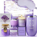 Soy wax aromatherapy candle bath set gift box showing multiple colour options