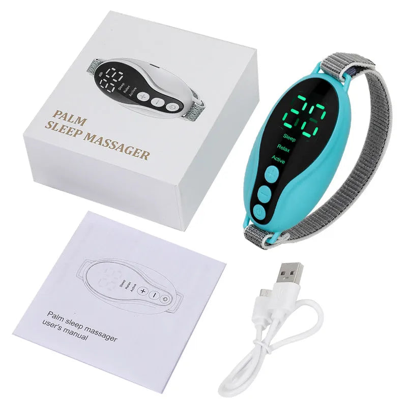White or blue USB sleep aid instrument with timing function and adjustable wind speed