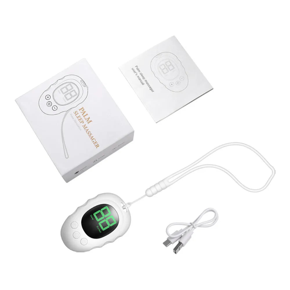 Silicone sleep aid hand grip device with remote control in white, black and green colour options