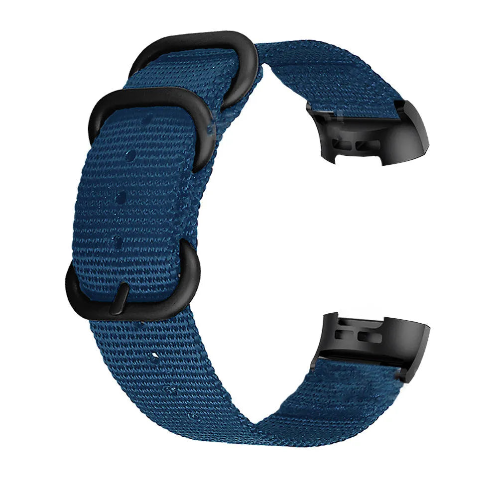 Fitbit Charge replacement nylon strap with three-ring buckle in multiple colour options