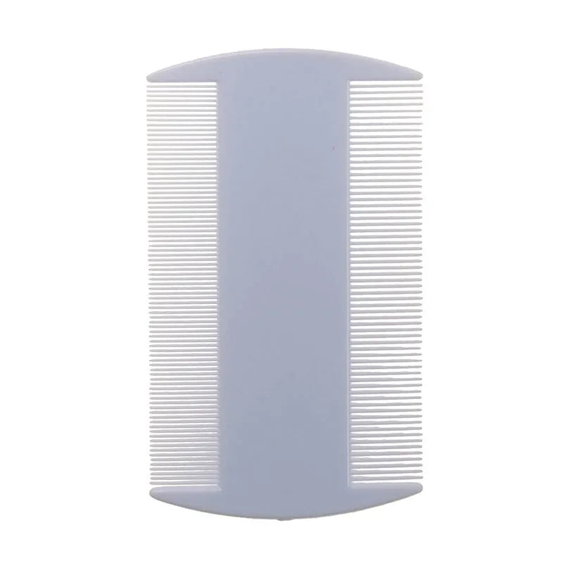 Double-edged plastic lice comb for pets and people in multiple colours
