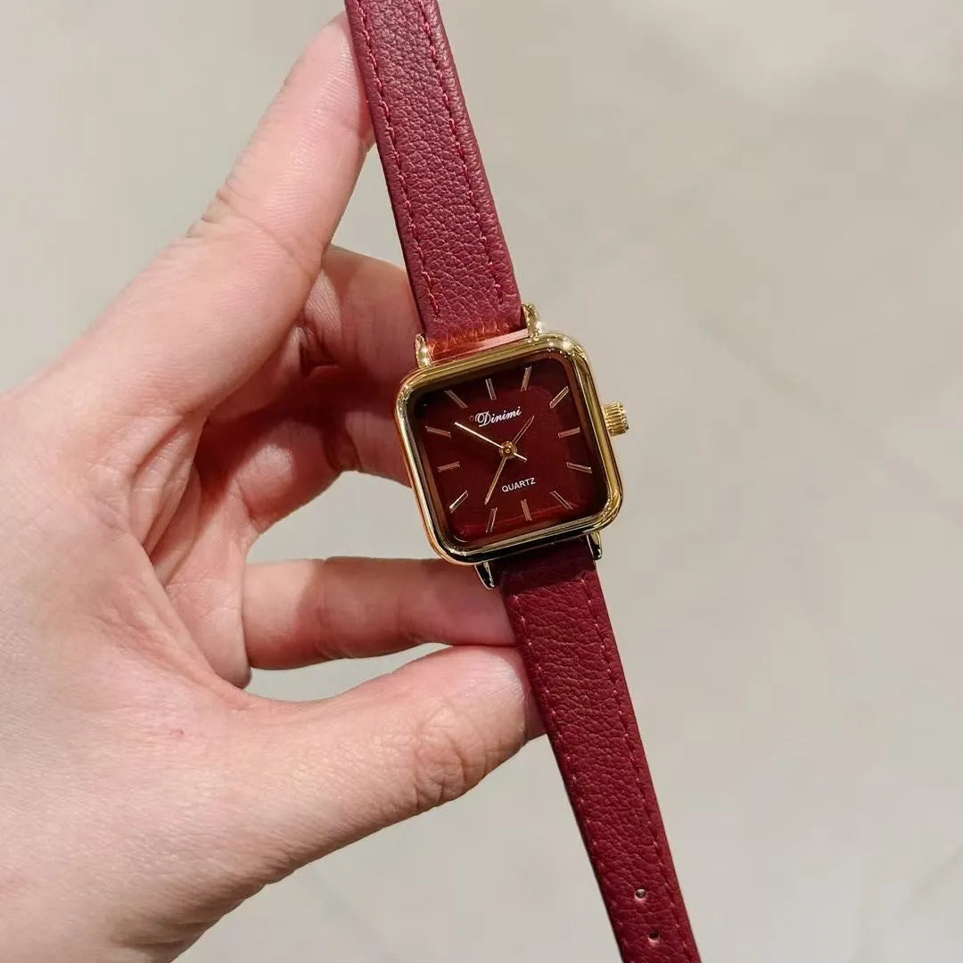 Alloy Ankela women's watch with octagonal diamond and rose gold Chinese style design details