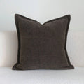 Coffee brown Chinese classical style decorative pillow cushion with stripe pattern in 45x45cm size