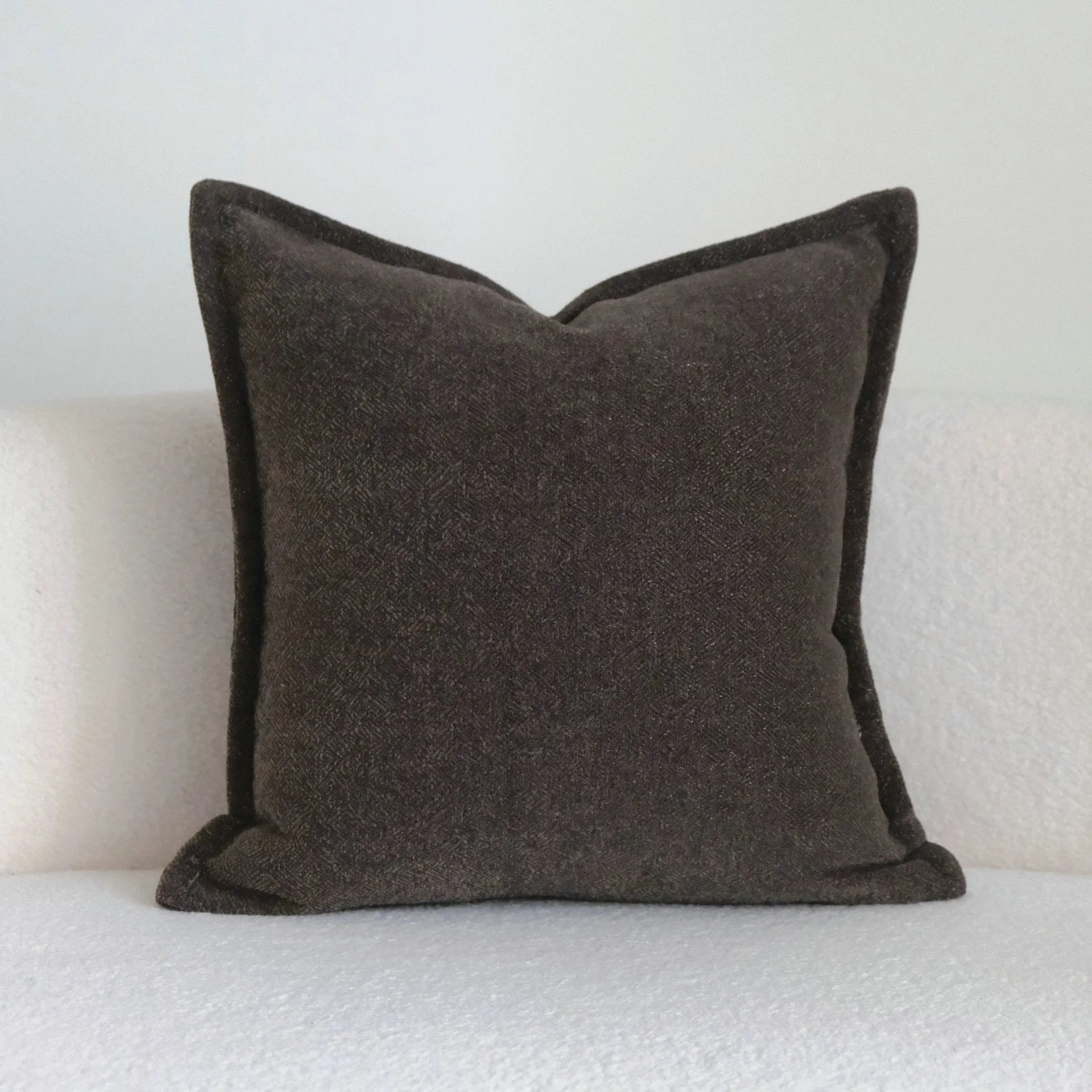 Coffee brown Chinese classical style decorative pillow cushion with stripe pattern in 45x45cm size