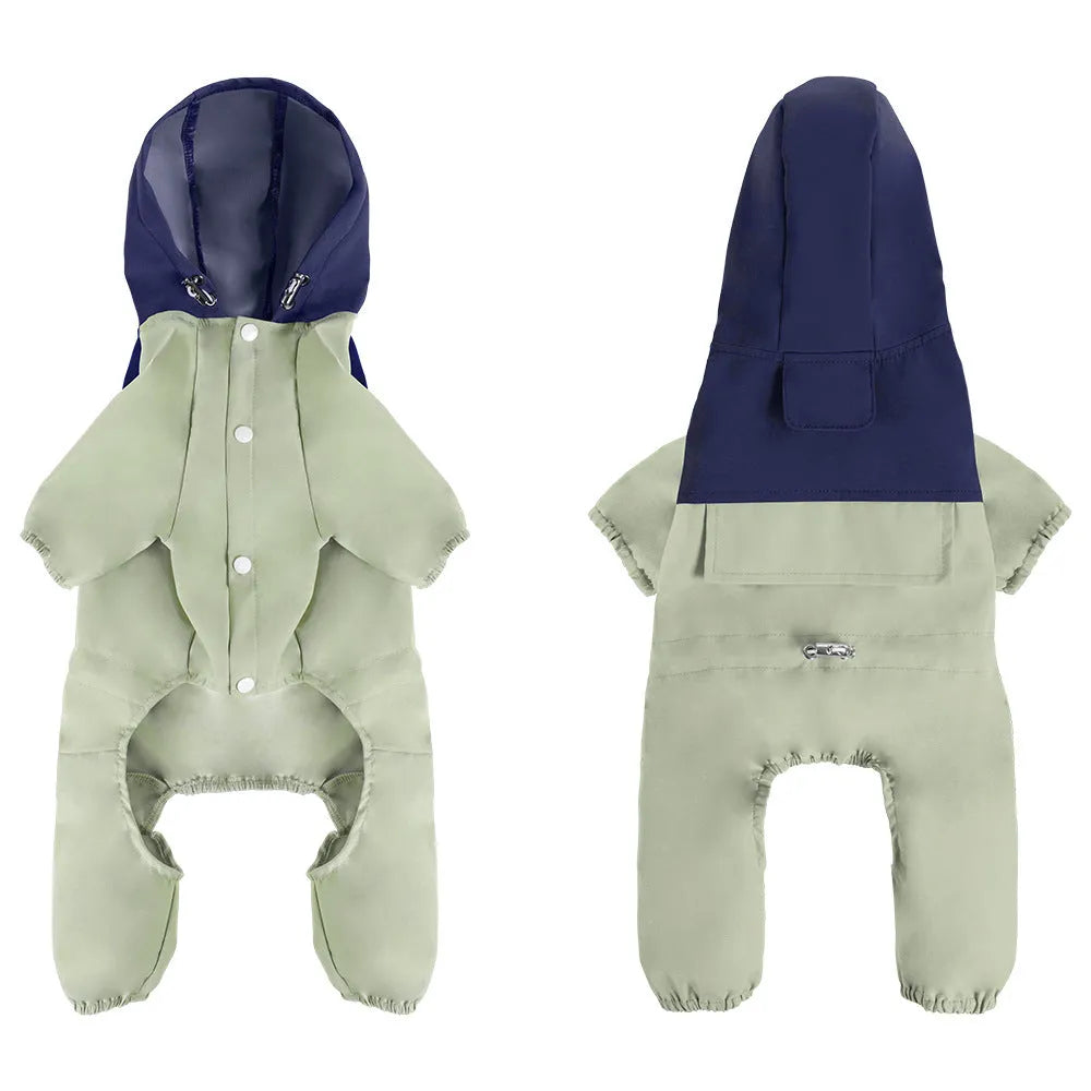 Polyester waterproof dog jacket in khaki, light green, Army Green or orange for small to medium dogs