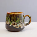 Creative couple-themed coffee mug with retro design, 8.5cm tall with 400ml capacity