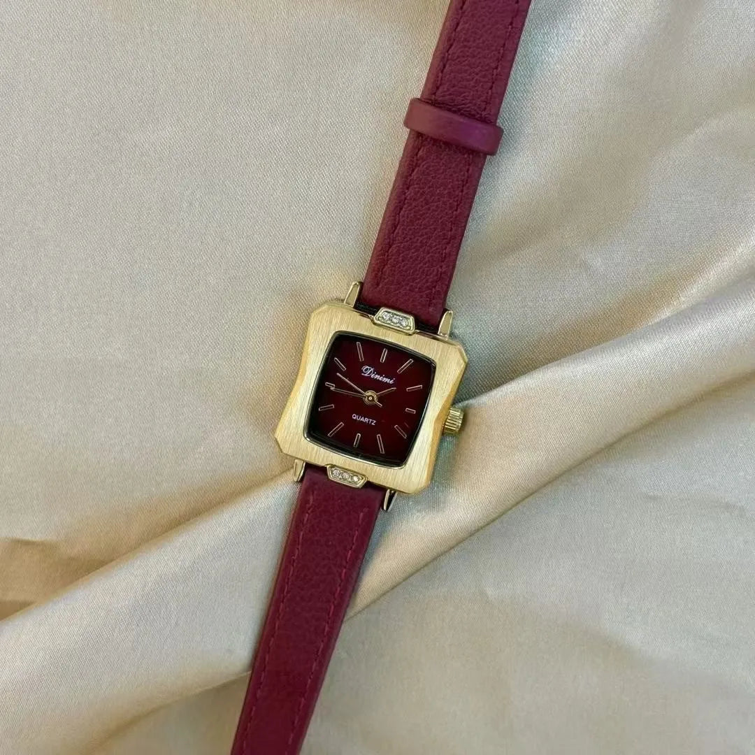 Alloy Ankela women's watch with octagonal diamond and rose gold Chinese style design details