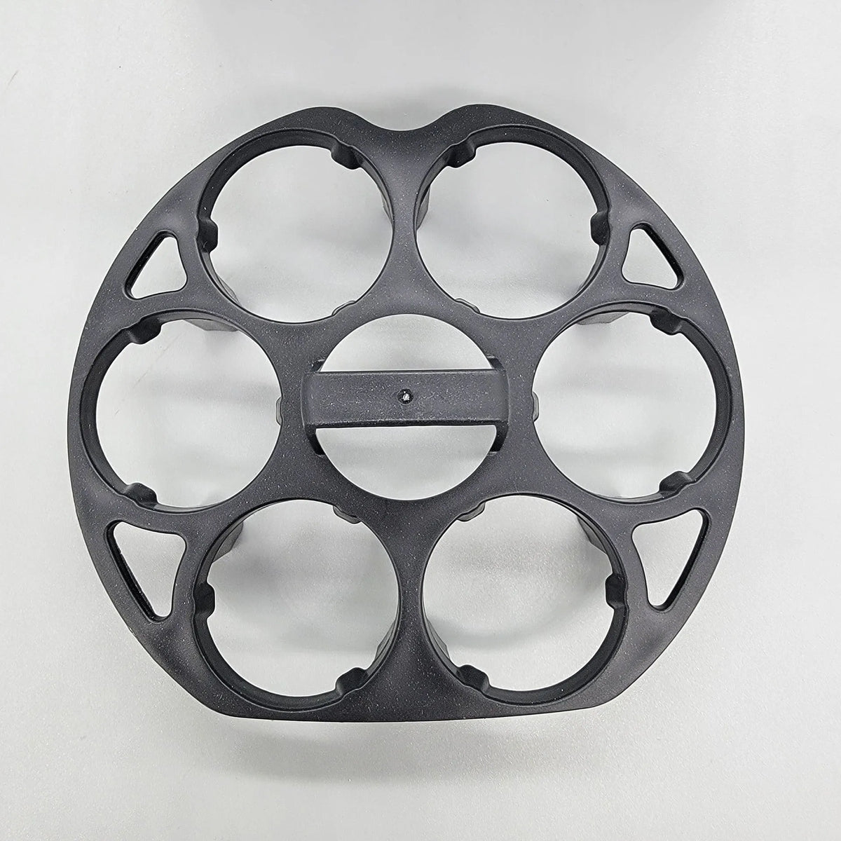 Black plastic egg holder rack for kitchen cooking machines