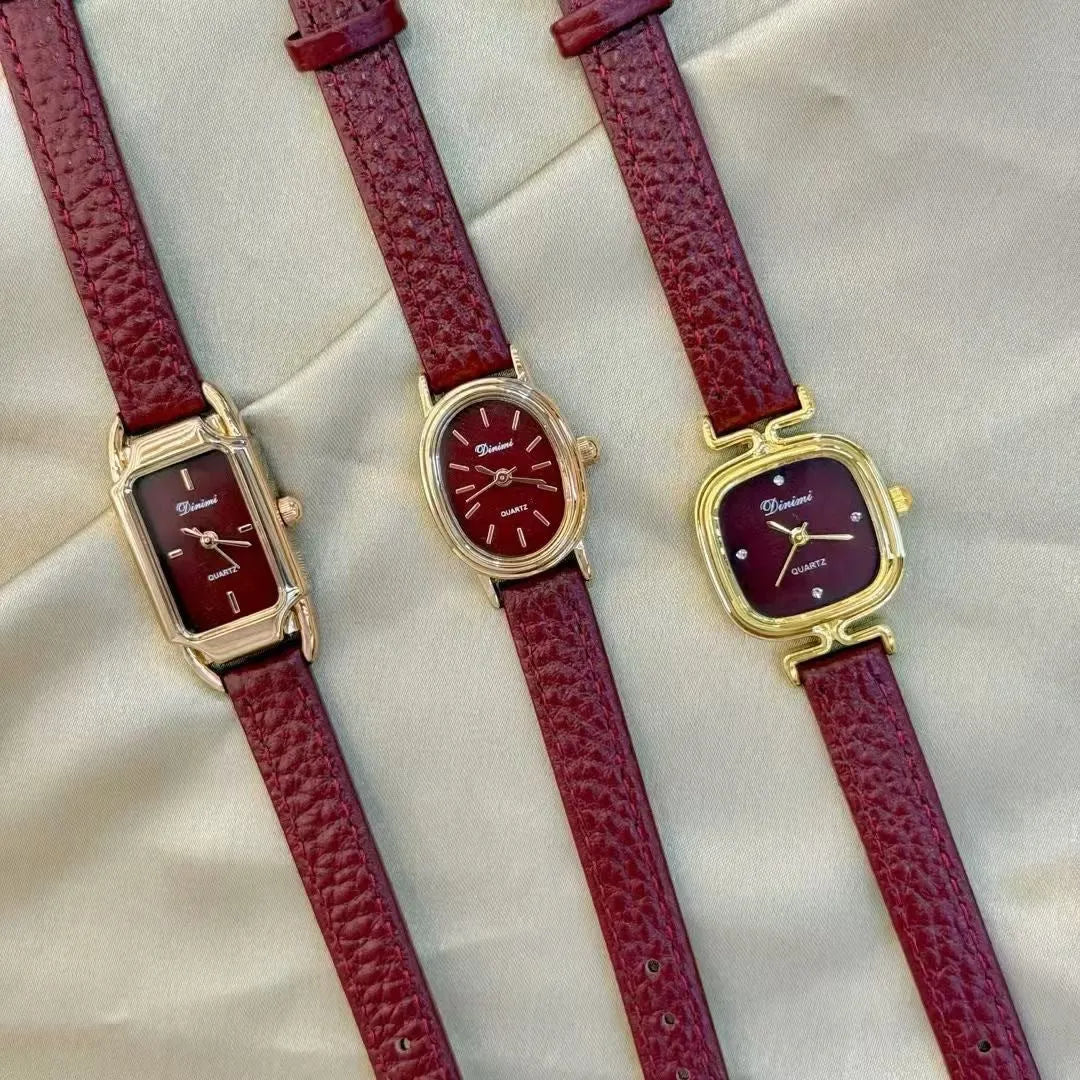 Alloy Ankela women's watch with octagonal diamond and rose gold Chinese style design details