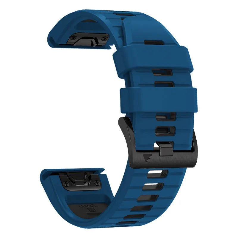 Fenix87pro6 two-colour quick release silicone strap for Garmin Fenix watches in multiple colour options.