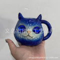 Crystal Earth Cat Cup resin craft ornament in purple green blue pink plastic for gift giving