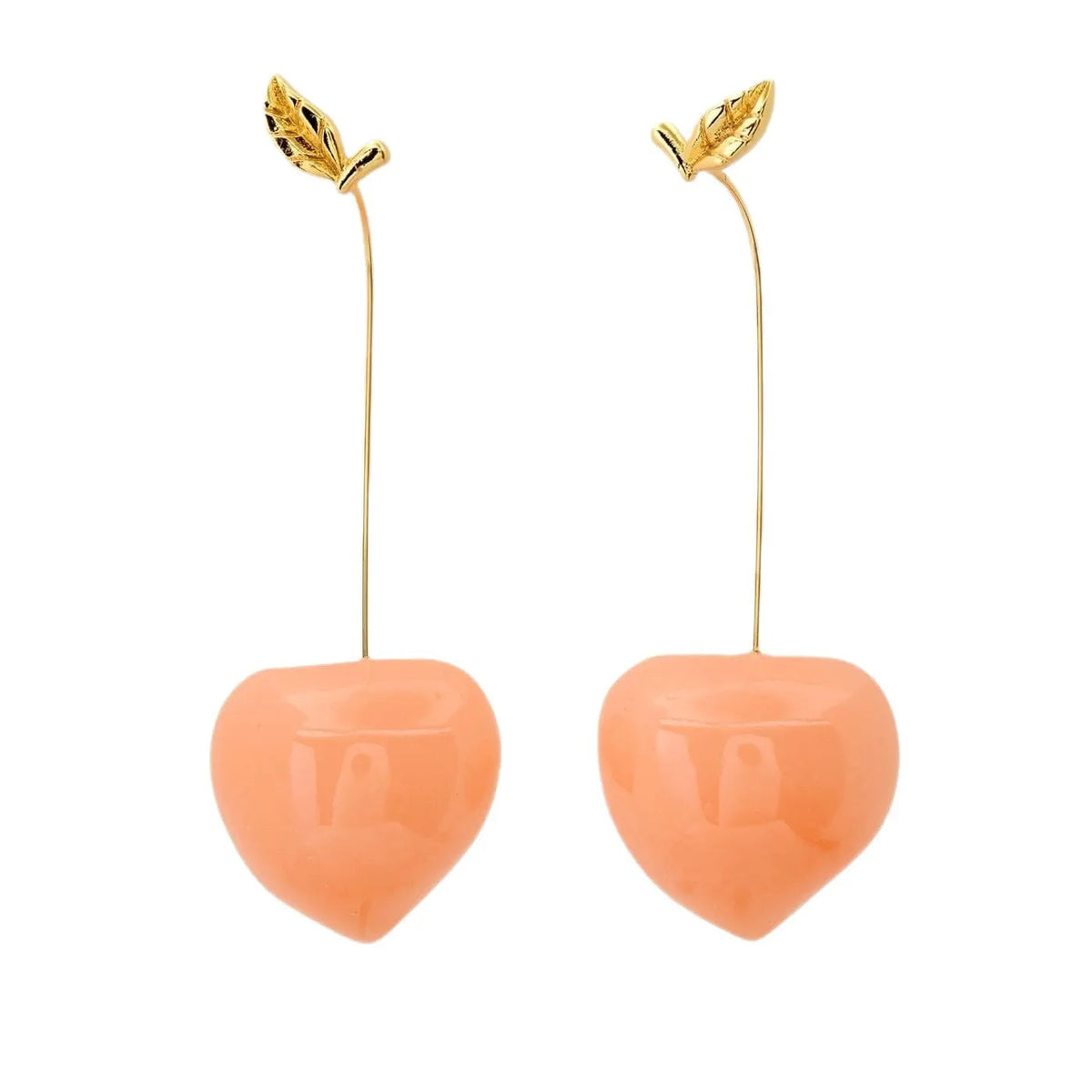 Gold plated fruit and vegetable design earrings in colourful electroplated finishes