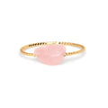 Women's coloured agate ring with geometric design showing natural stone variations