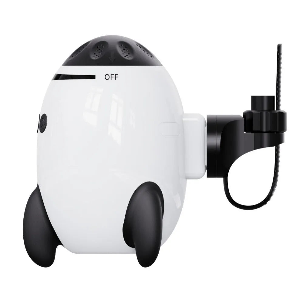 White portable baby stroller shaking device with Bluetooth connectivity for infant sleep assistance