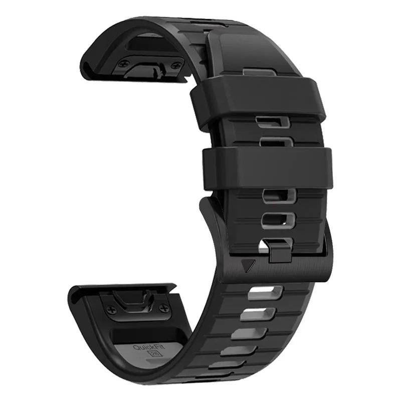 Fenix87pro6 two-colour quick release silicone strap for Garmin Fenix watches in multiple colour options.