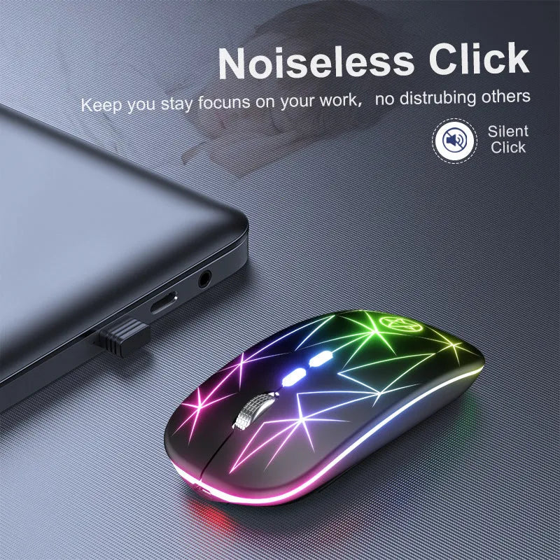 Wireless dual-mode Bluetooth gaming mouse with metal scroll wheel in multiple colour options