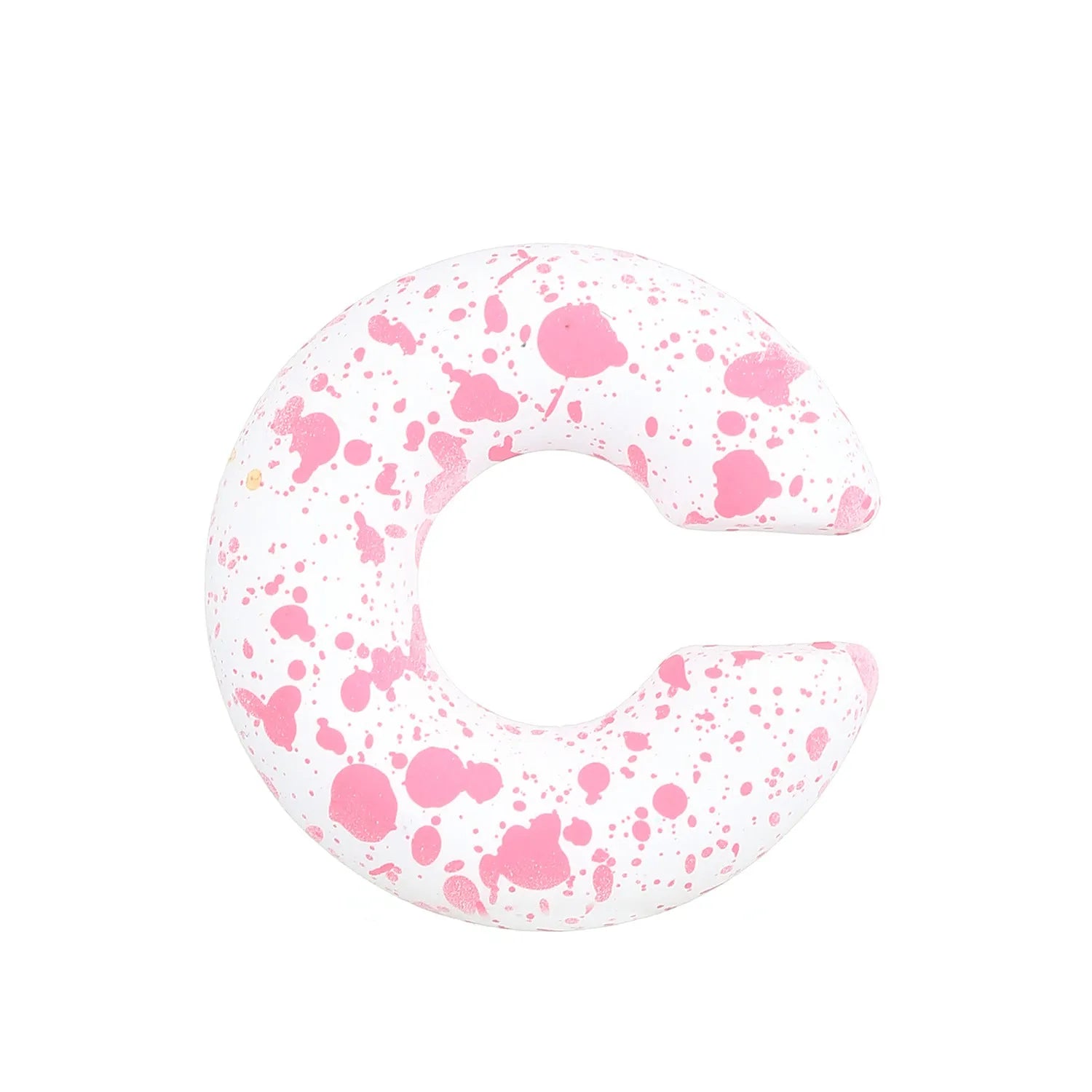 C-shaped clip-on earrings with round geometric shape and matte coarse finish in assorted candy colours.