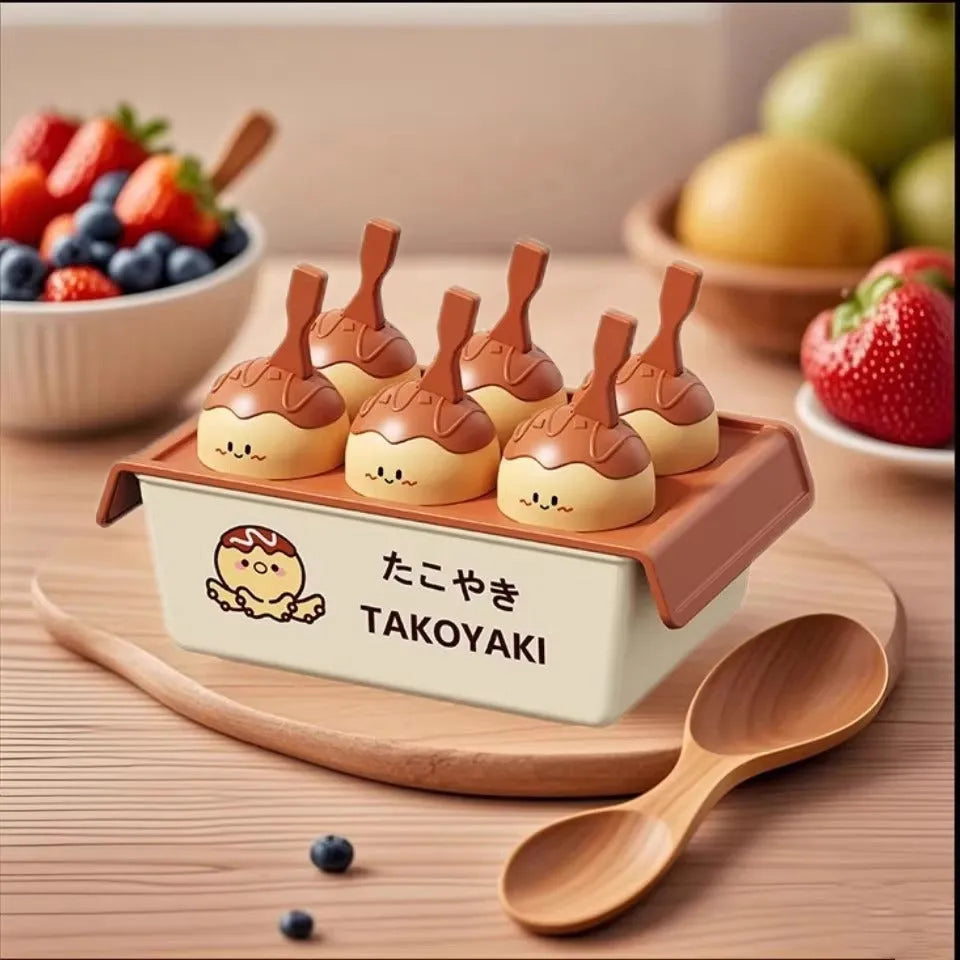 Plastic octopus balls ice cream mould with round cavity design for homemade frozen desserts