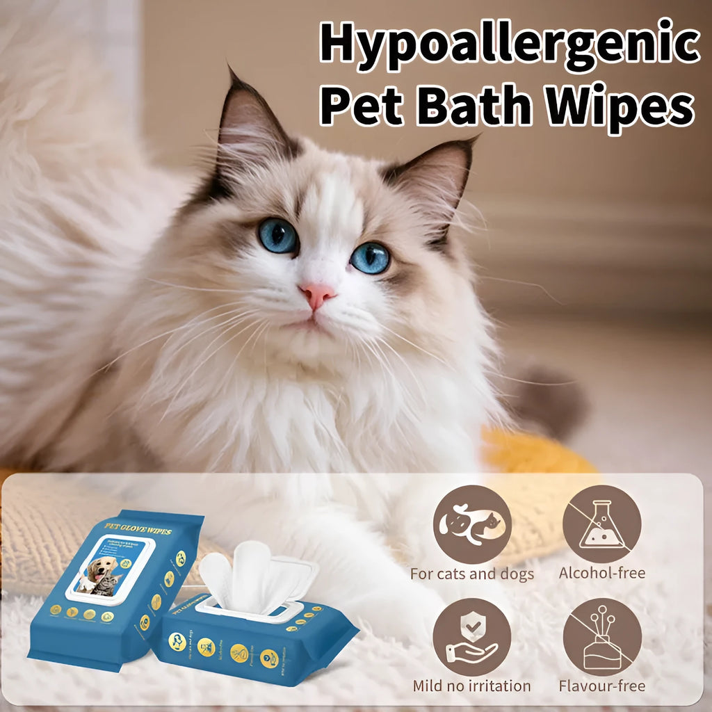 Disposable gloves for pet bath cleaning in 20-piece packs with wash free design