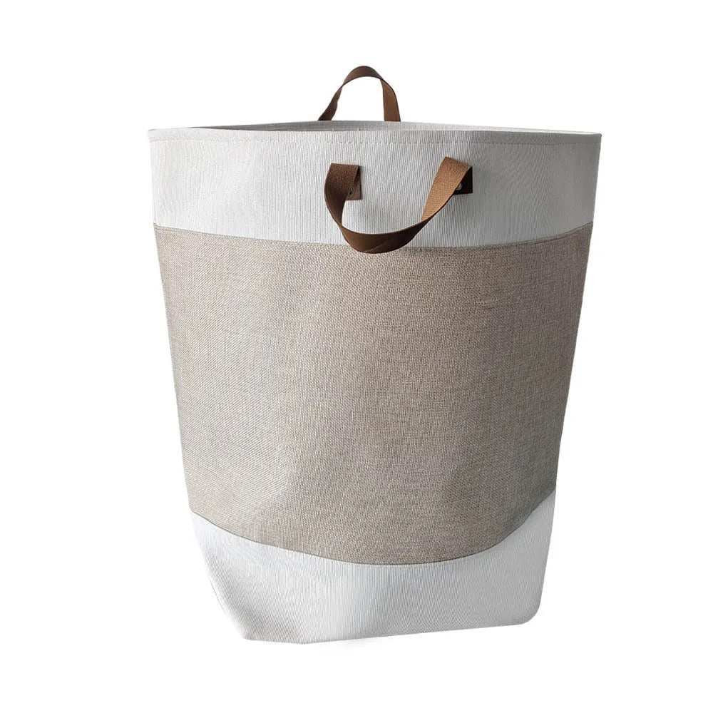 Simple modern fabric storage bag for clothes and quilts in colourful bear pattern, dimensions 35cm x 35cm x 55cm.