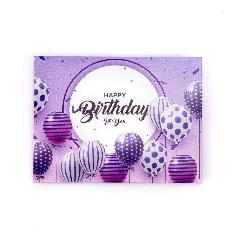 3D pop-up cake greeting card with Chinese ink style artwork, showing dimensional depth