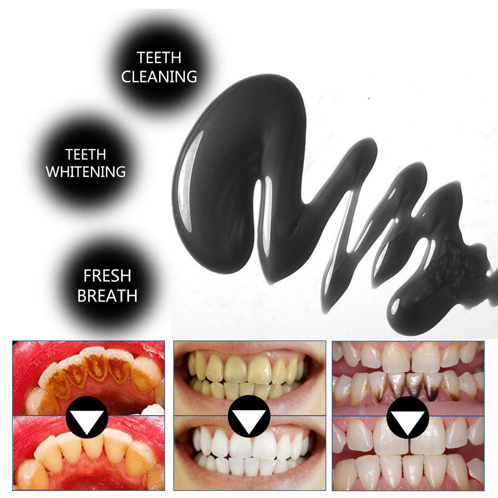 Bamboo charcoal bright white toothpaste in 30ml tube for stain removal