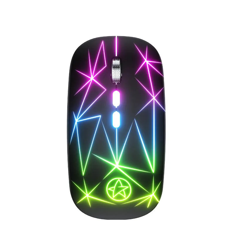 Wireless dual-mode Bluetooth gaming mouse with metal scroll wheel in multiple colour options