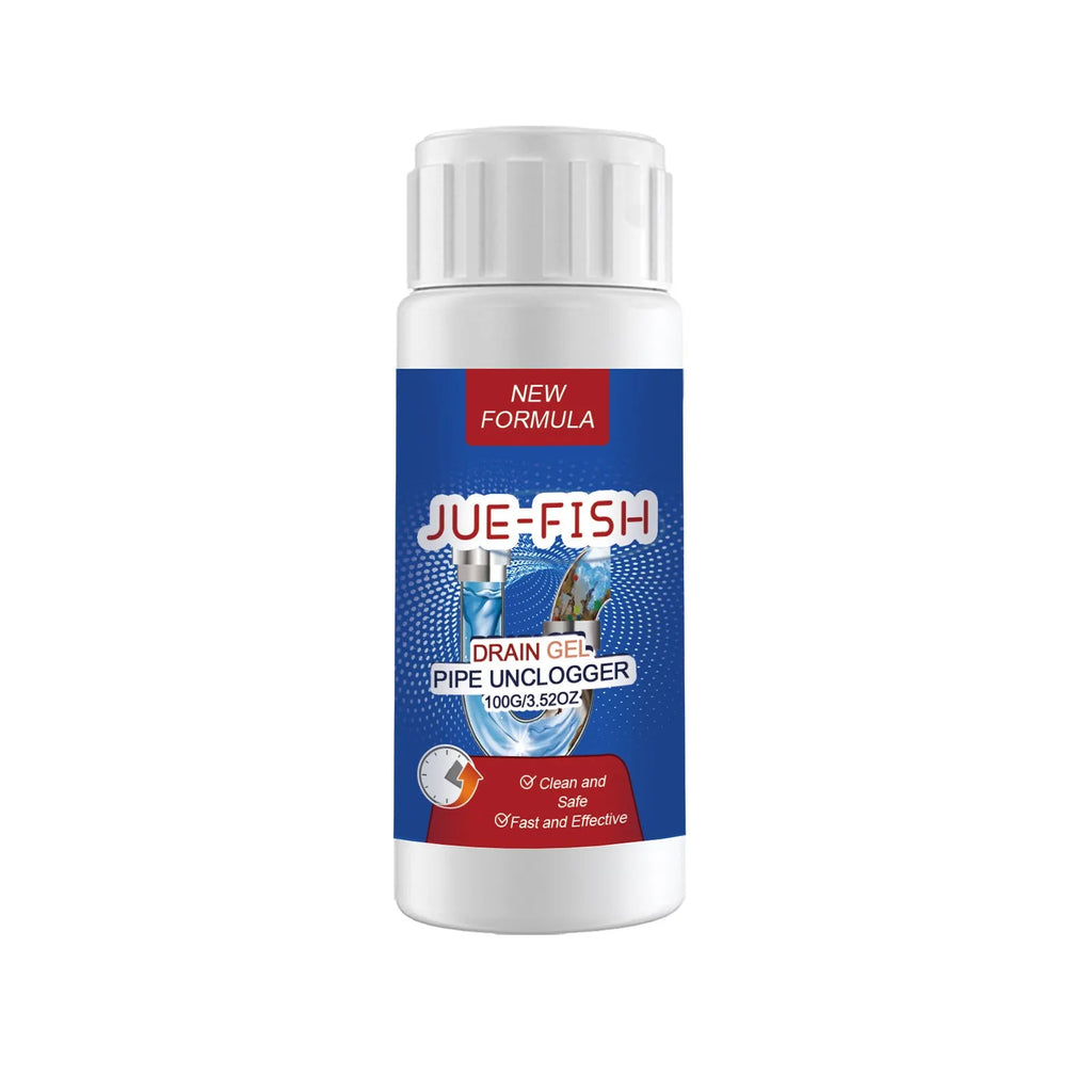 100g pipe dredge agent bottle for sewer and toilet cleaning, dimensions 11x4.3x4.3cm