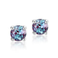 925 sterling silver Alexander stone ear studs with geometric design and round elements