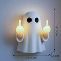 Plastic ghost statue night lamp Halloween decoration in white or black colour options