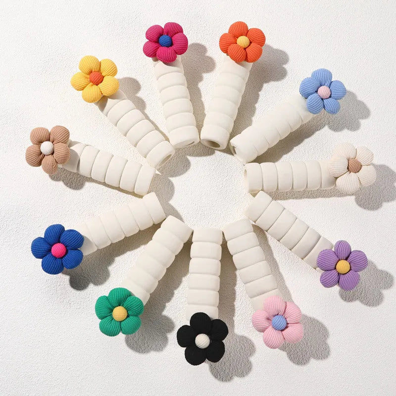 Flower pattern door handle protective cover in round shape with PEVA construction