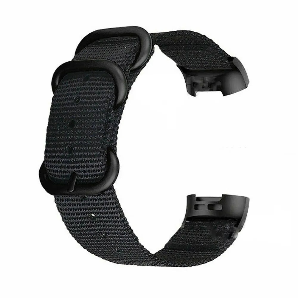 Fitbit Charge replacement nylon strap with three-ring buckle in multiple colour options