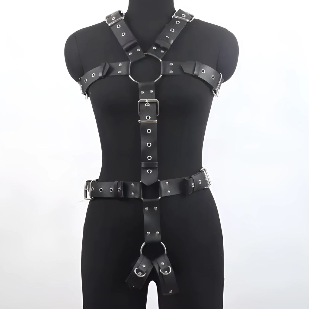 Black patent leather women's shapewear corset belt with thin buckle