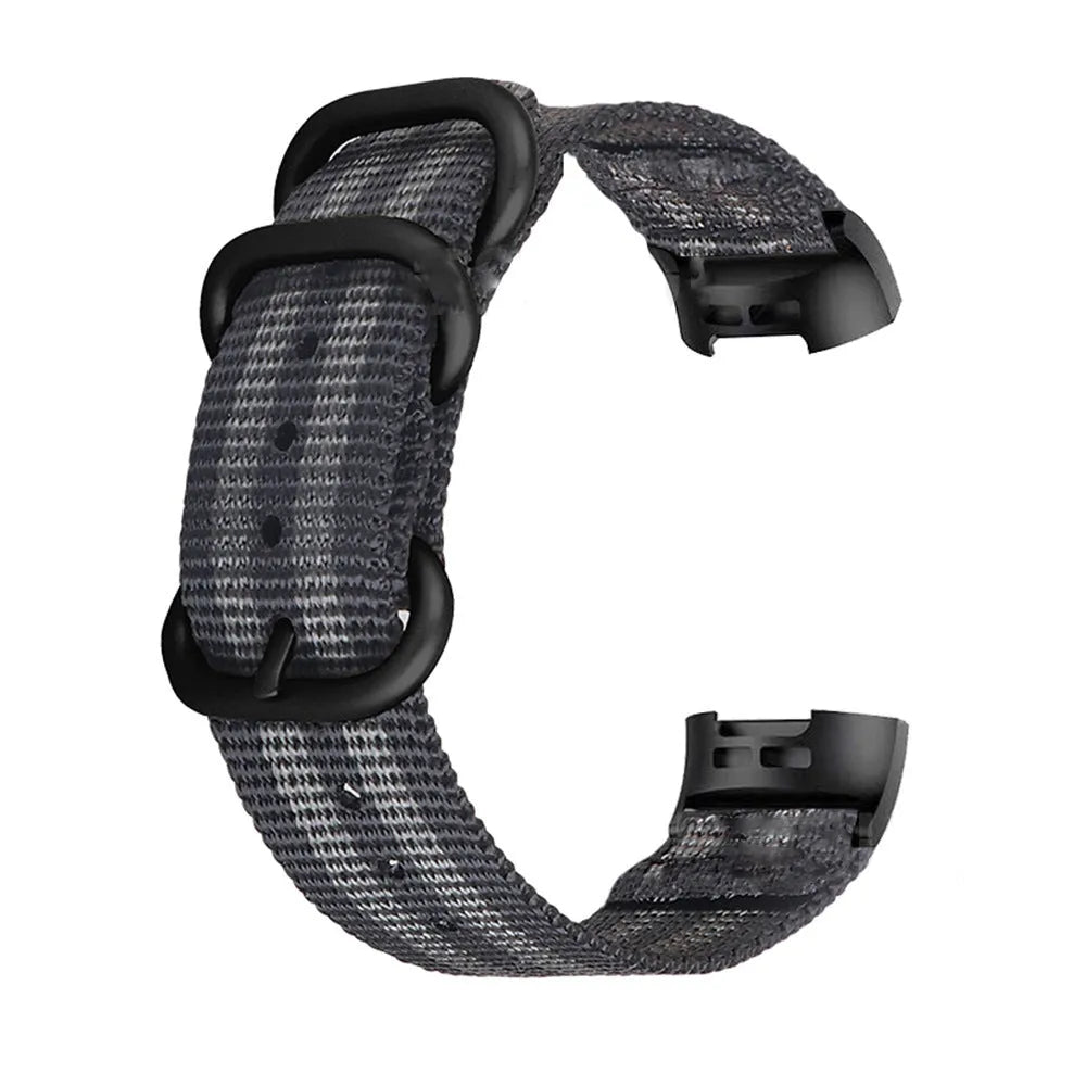Fitbit Charge replacement nylon strap with three-ring buckle in multiple colour options