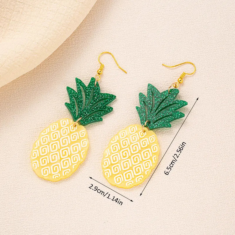 Acrylic drop shape earrings with hook backings in summer colour variations