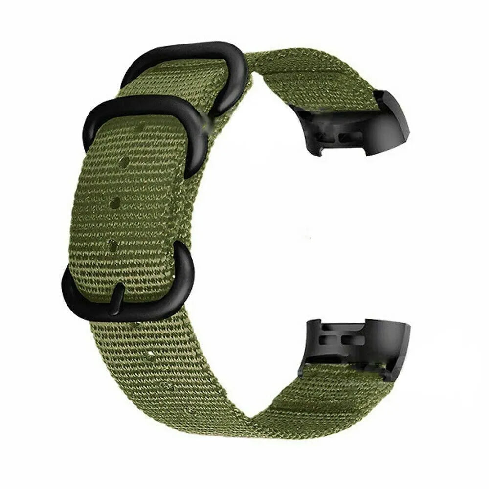 Fitbit Charge replacement nylon strap with three-ring buckle in multiple colour options
