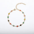 Unisex stainless steel heart bracelet with 18K gold vacuum plating in multiple colour options