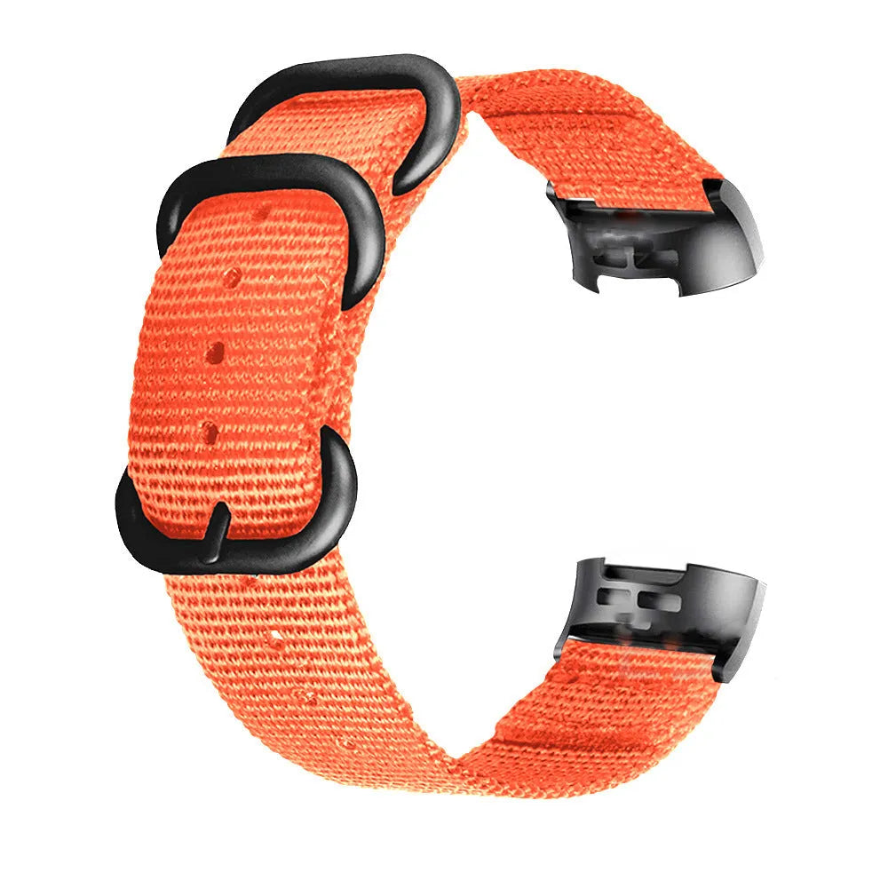 Fitbit Charge replacement nylon strap with three-ring buckle in multiple colour options