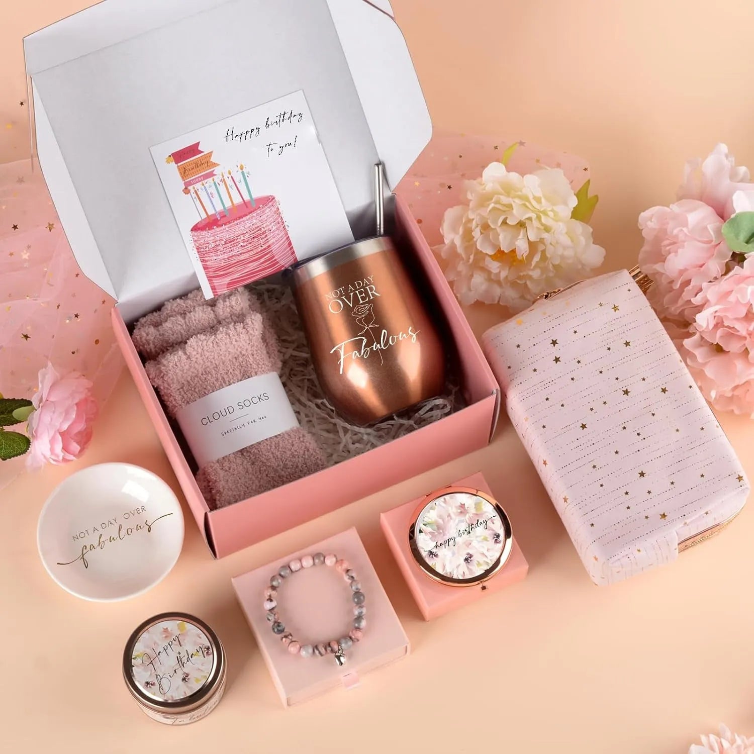 Soy wax aromatherapy candle bath set gift box showing multiple colour options