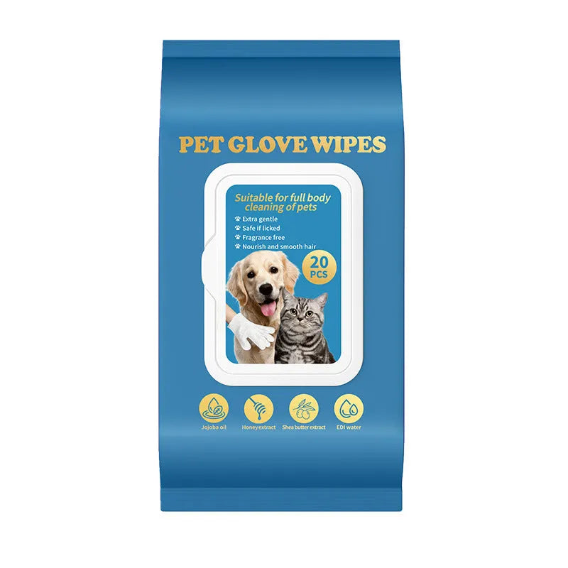 Disposable gloves for pet bath cleaning in 20-piece packs with wash free design