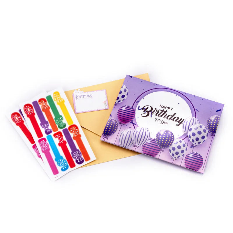 3D pop-up cake greeting card with Chinese ink style artwork, showing dimensional depth