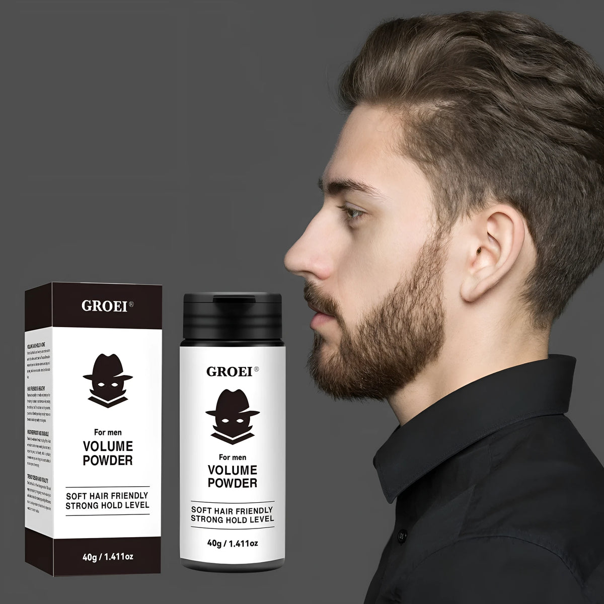 40g hair styling powder container for oil control and fluffy volume creation