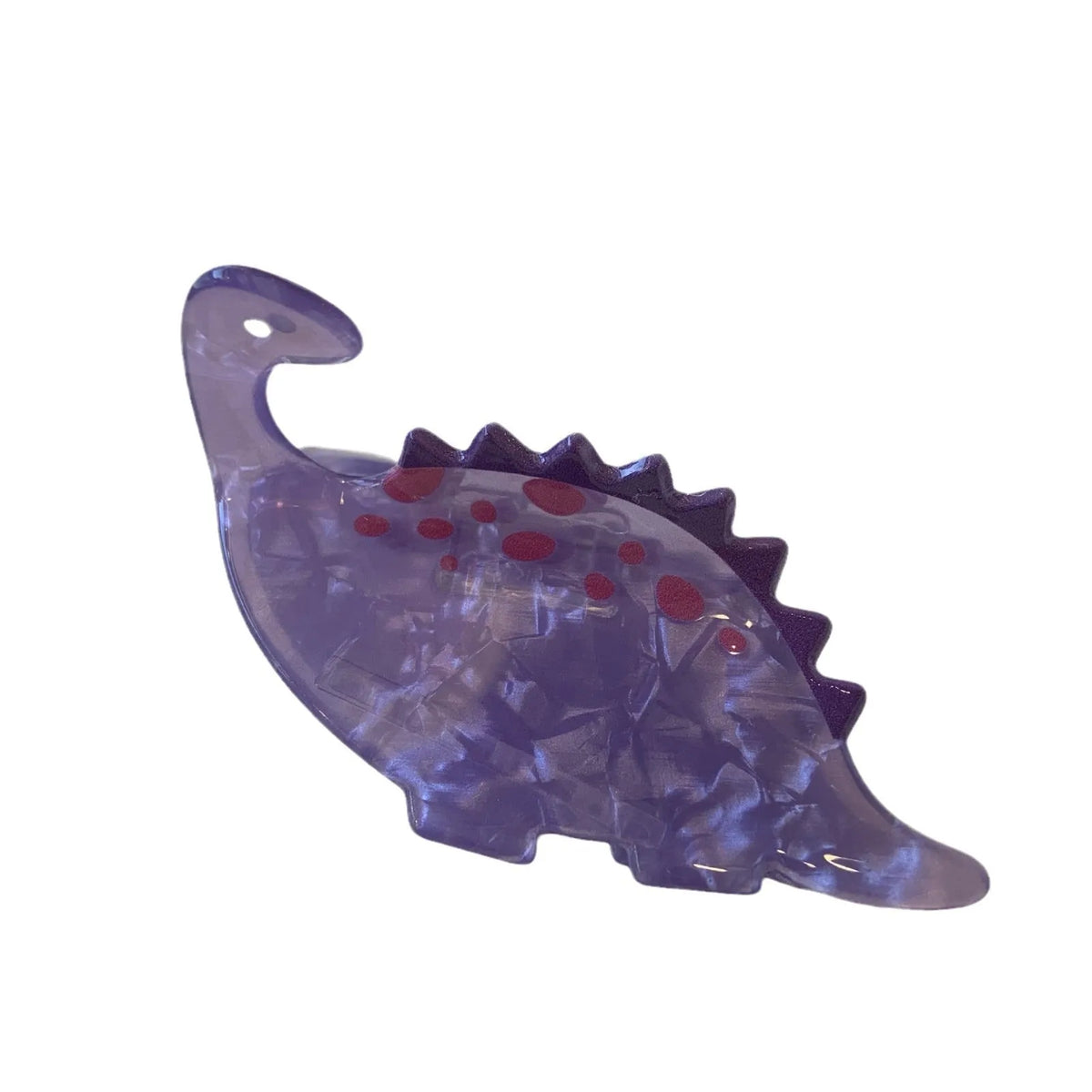 Dinosaur-themed acrylic jaw hair clip with grip barrette clasp in six colour options