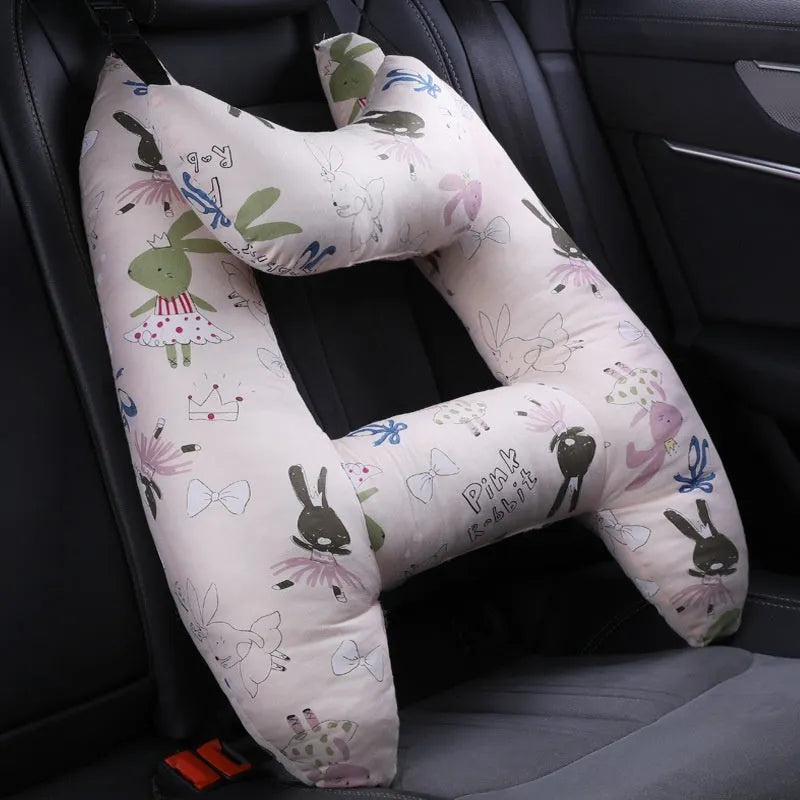 55x70cm car headrest pillow with cartoon pattern and pearl cotton filling